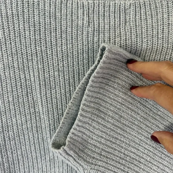 Aerie Light Gray women’s Henley Crewneck Sweater - Picture 4 of 6